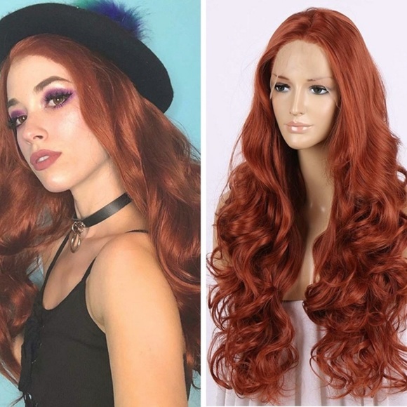 22” Copper Auburn Red Lace Front Wig *NEW*